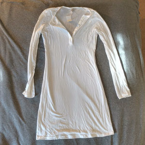 American Apparel White Shirt Dress Size S NWT